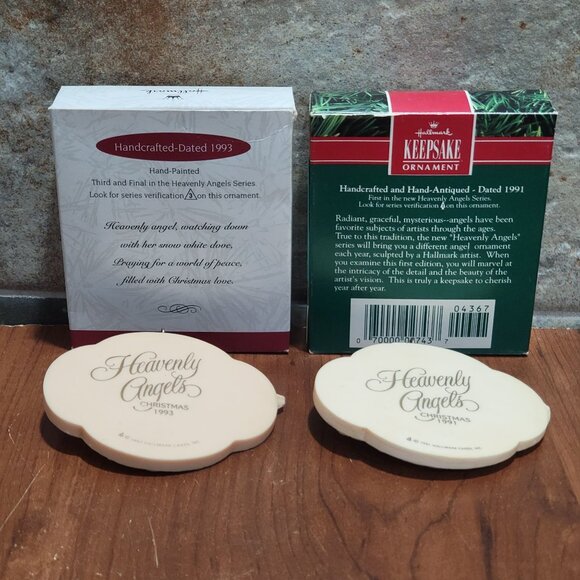 Hallmark Heavenly Angels Christmas Ornament 1991 & 1993 - Picture 11 of 11